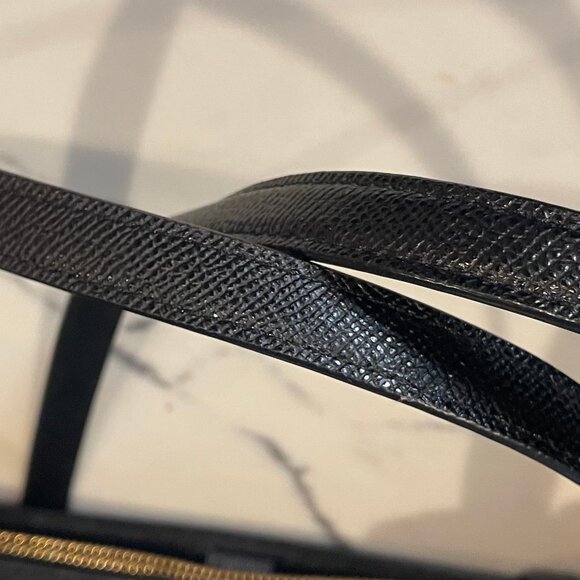 Coach Black Leather Tote with Gold Accents - Picture 12 of 12